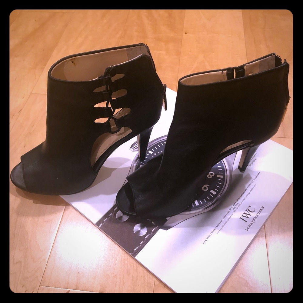 Banana Republic Leather Open-Toed Heels